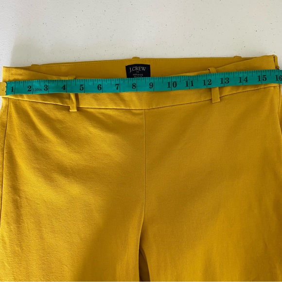 J. Crew Winnie Pant Golden Straw Mustard Yellow Ankle Chino Size 8 - Picture 12 of 13